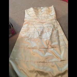 strapless evening dress